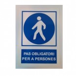 Cartel 'Pas obligatori per a Persones'